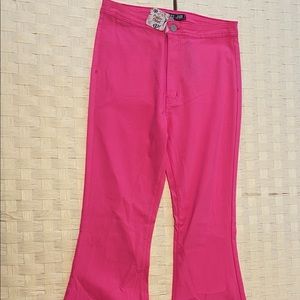 Pink wide leg pants
